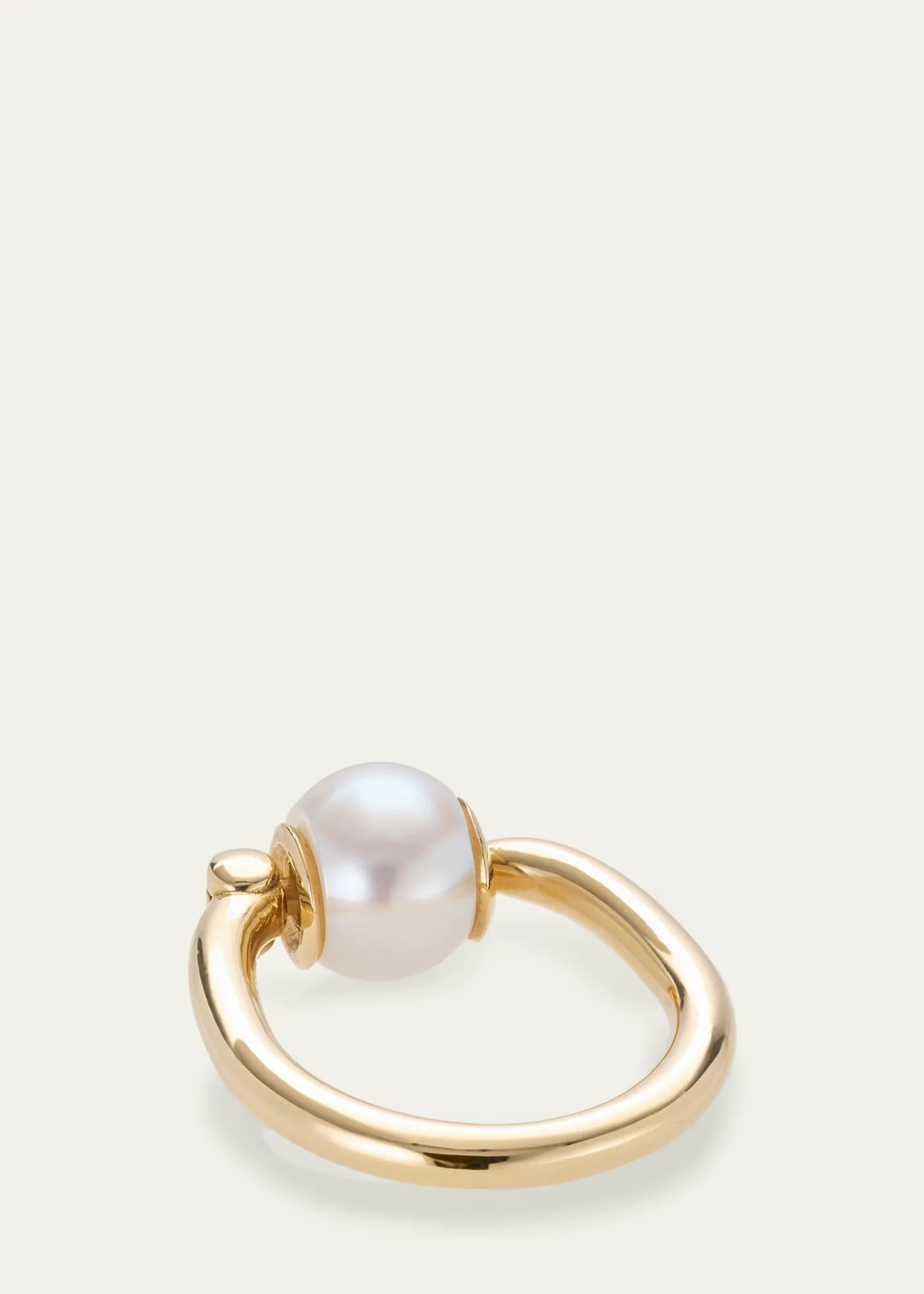 Marla AaronPearl Trundle Lock Ring in 18K Yellow Gold