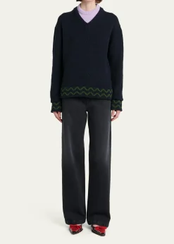 MarniLayered Wool Sweater