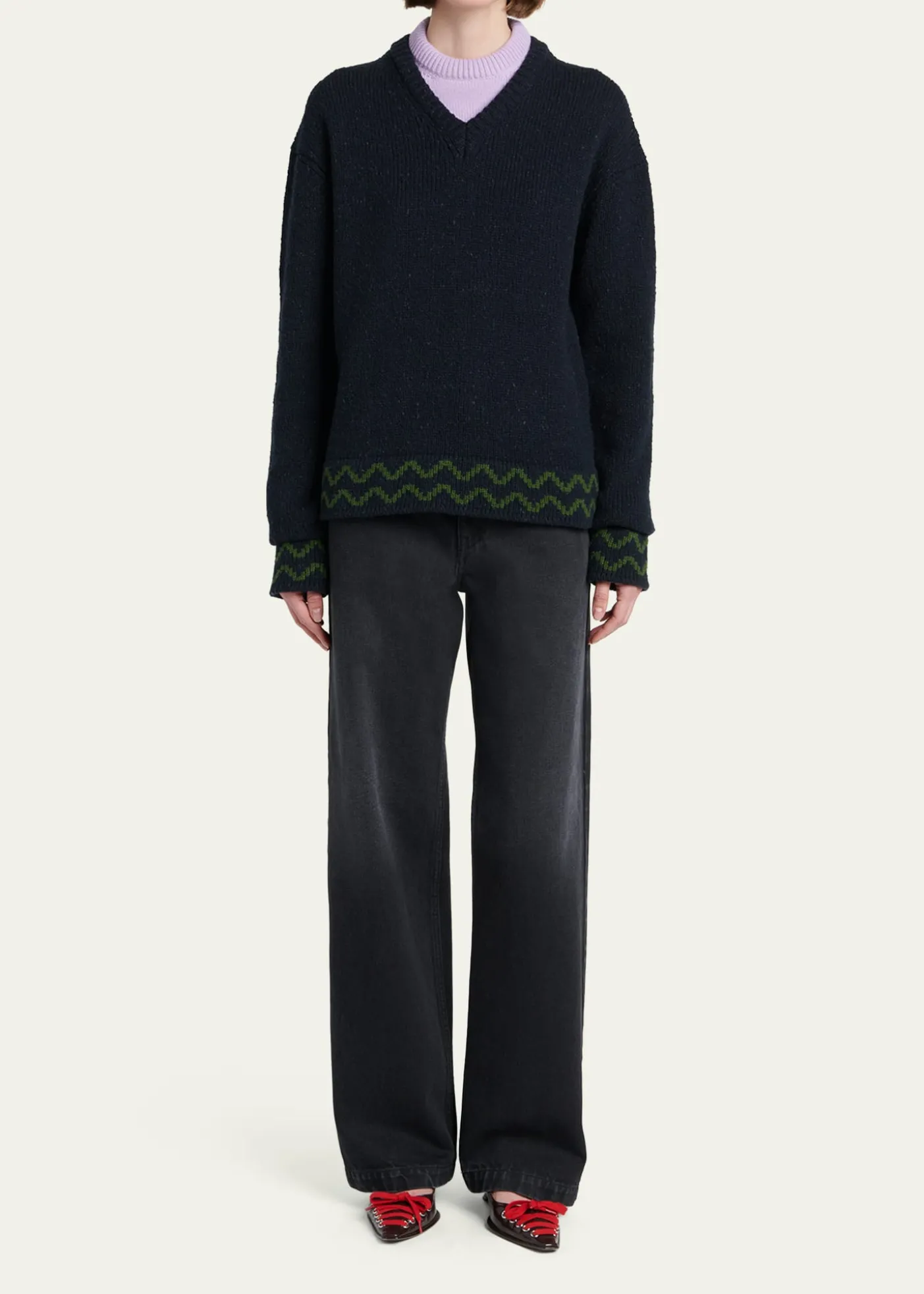 MarniLayered Wool Sweater