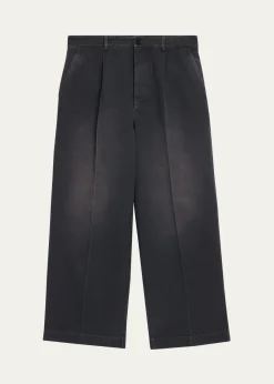 MarniMen's Faded Denim Wide-Leg Pants