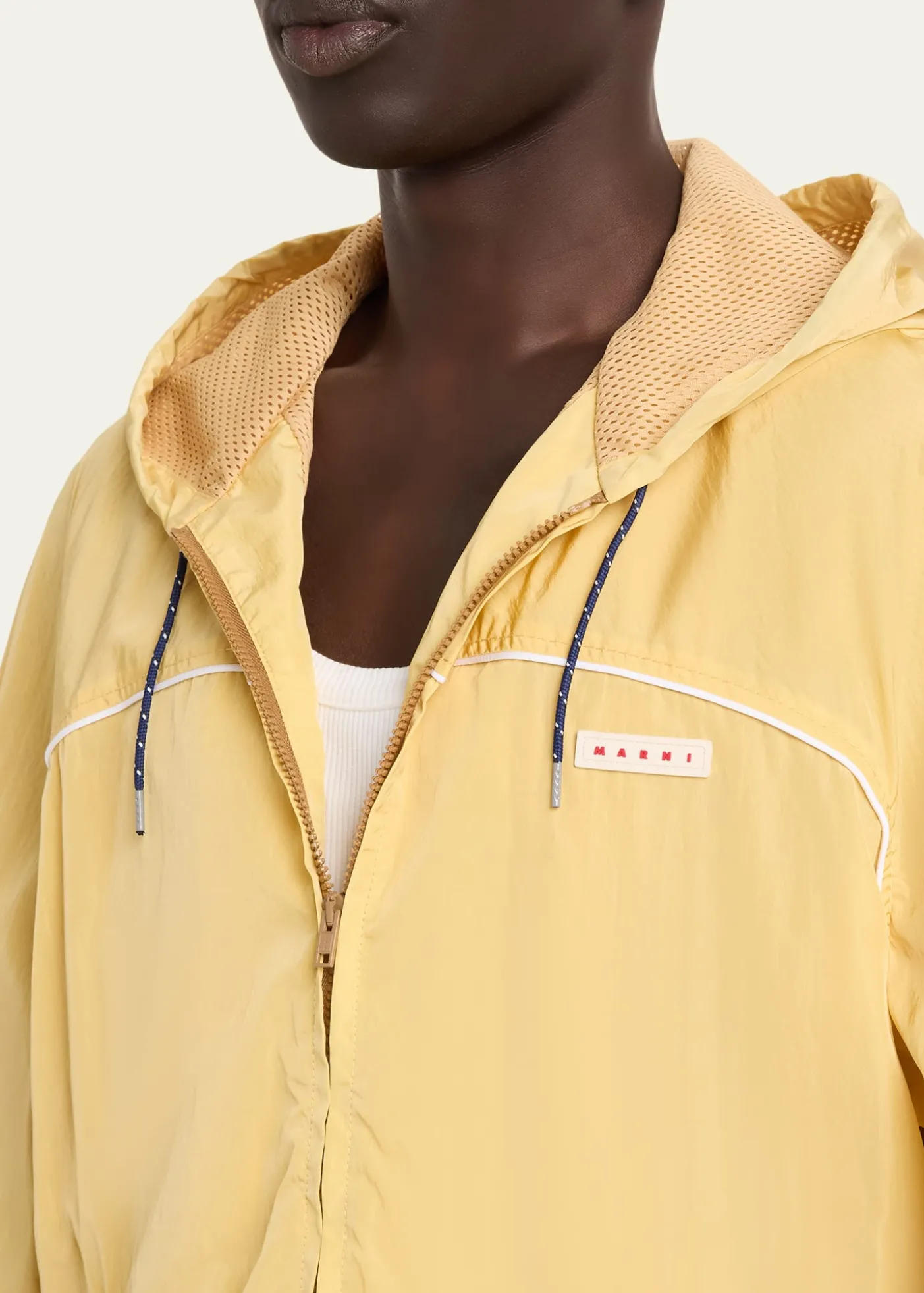 MarniMen's Logo-Patch Crinkled Nylon Hooded Jacket