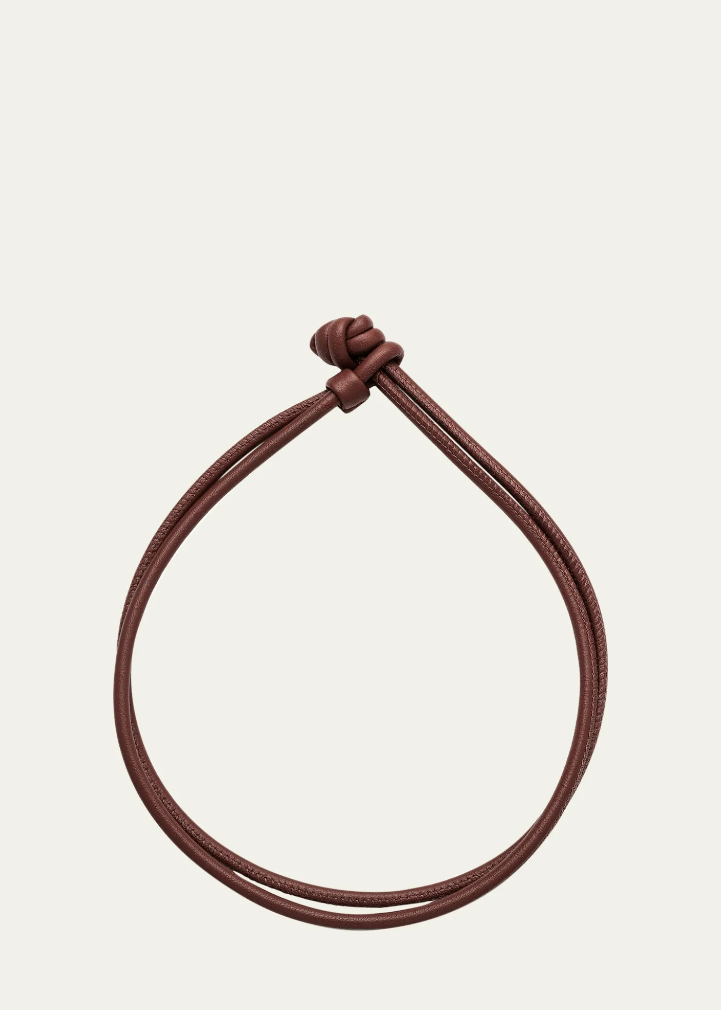 Mason and BooksDouble Italian Nappa Leather Necklace, Brown, 17"L