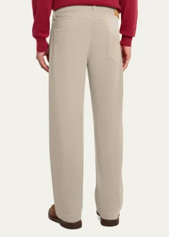 Massimo AlbaMen's Cotton Bull Straight Leg Five-Pocket Pants