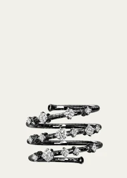 Mattia Cielo18K Black Gold Diamond Wrap Ring
