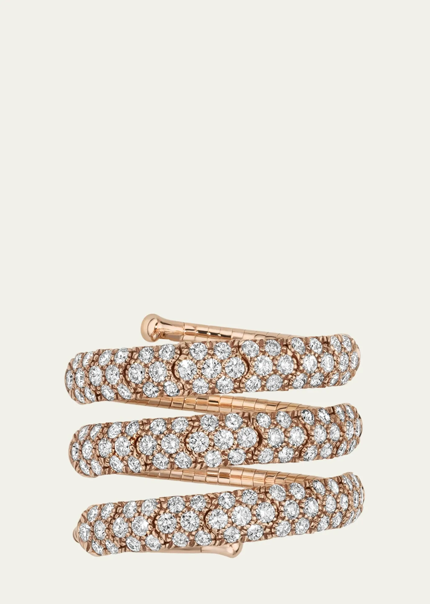 Mattia Cielo18k Rose Gold Diamond Wrap Ring