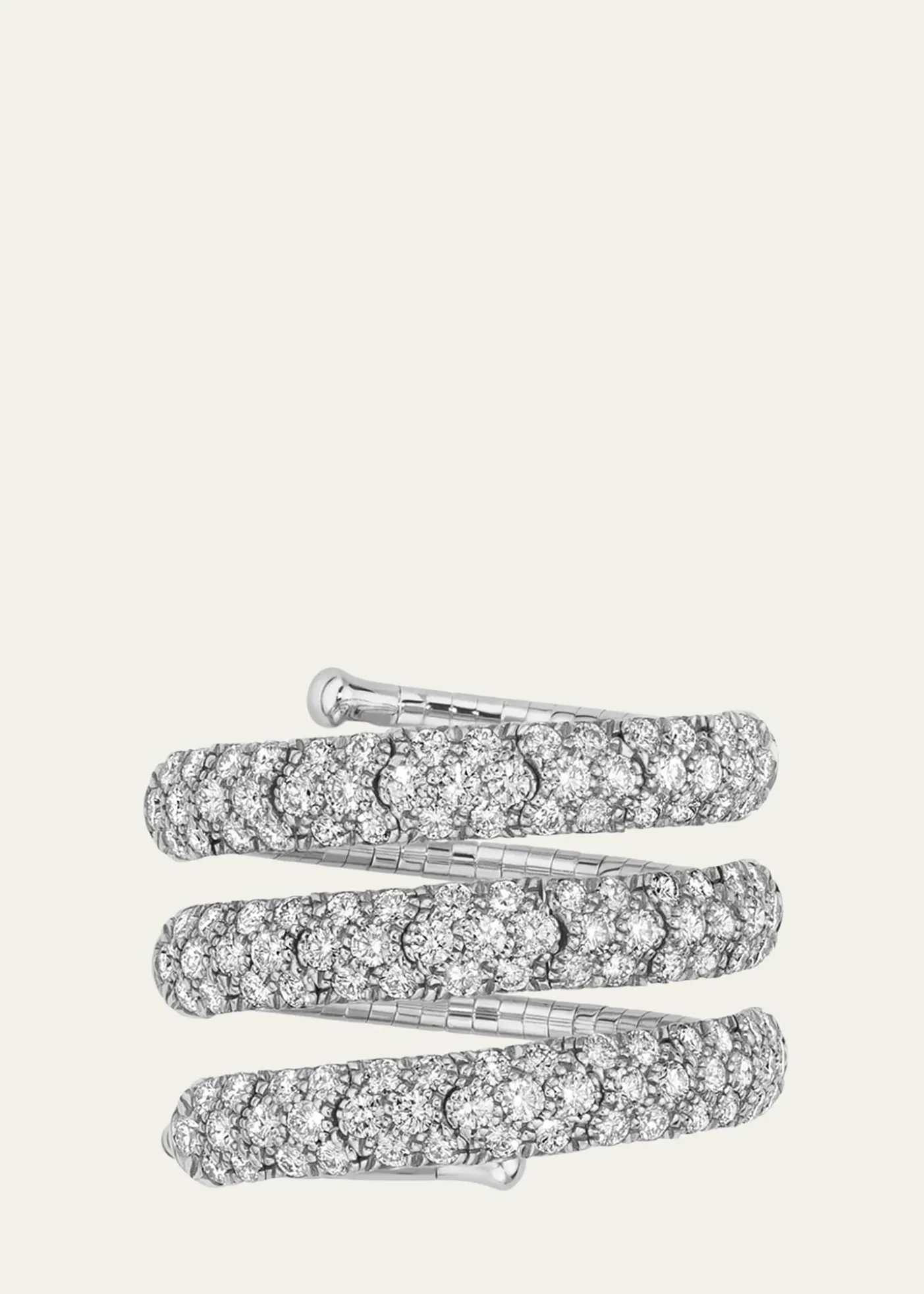 Mattia Cielo18K White Gold Diamond Wrap Ring