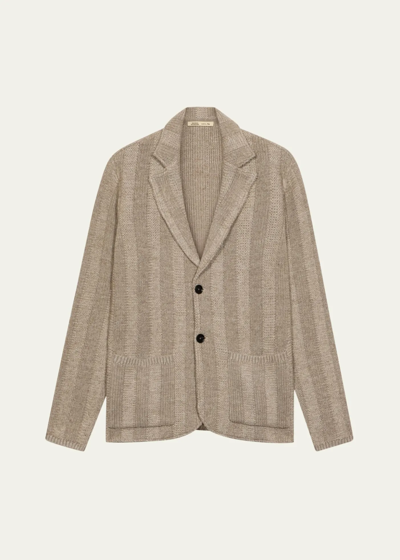 Maurizio BaldassariMen's Linen and Merino Wool Knit Jacket