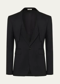 McQueenMen's Lapel-Collar Sport Coat