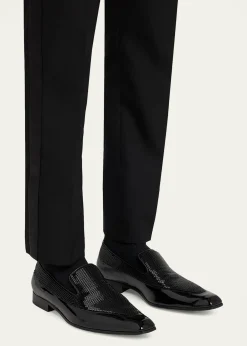 McQueenMen's Artie Beaded Leather Loafers