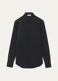 McQueenMen's Cotton Beaded-Harness Sport Shirt