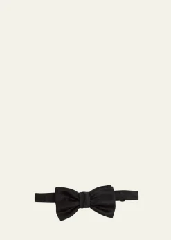 McQueenMen's Skull Satin Jacquard Bow Tie