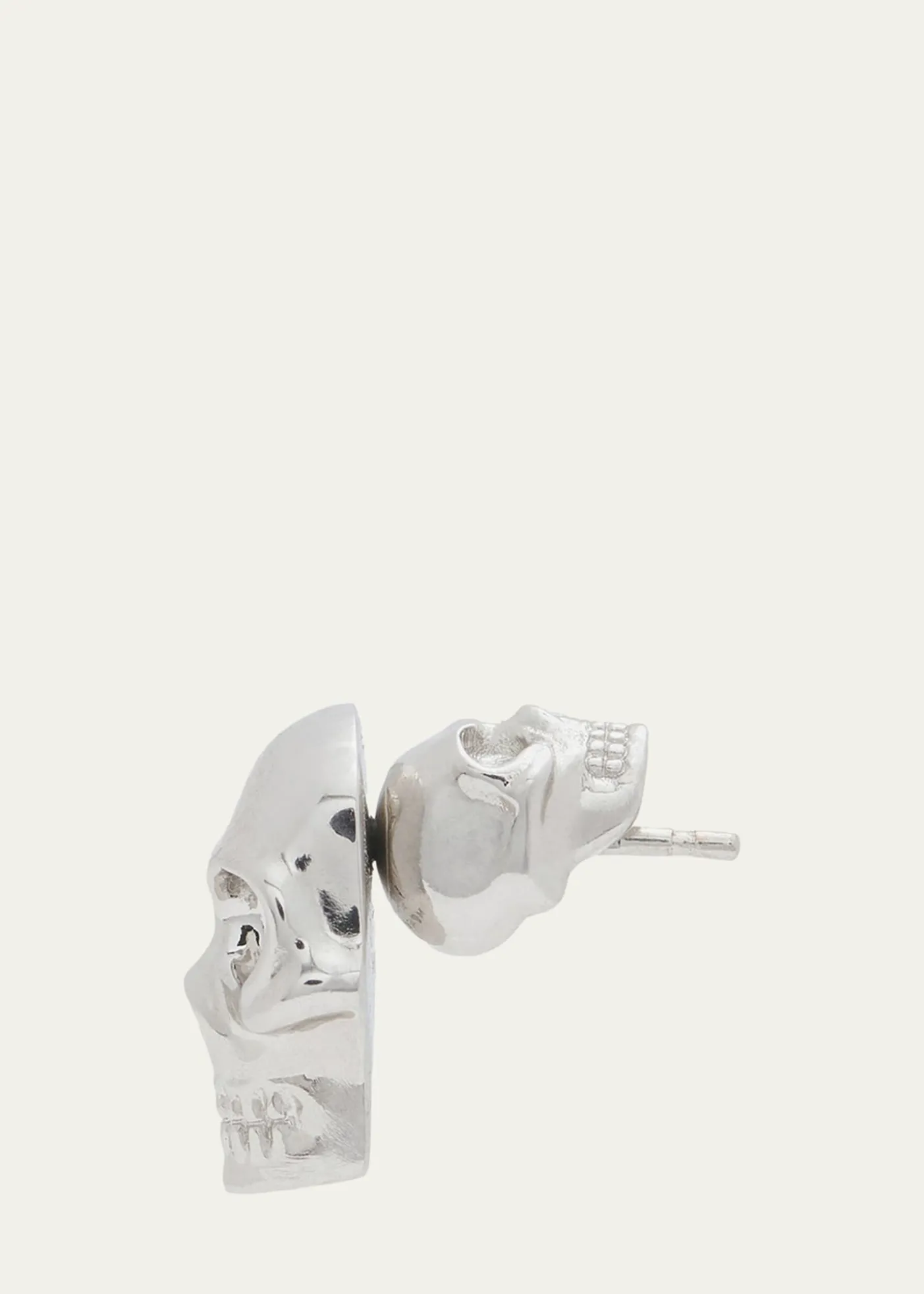 McQueenMen's Skull Stud Earring, Single
