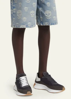 McQueenMen's Sprint Suede & Leather Runner Sneakers