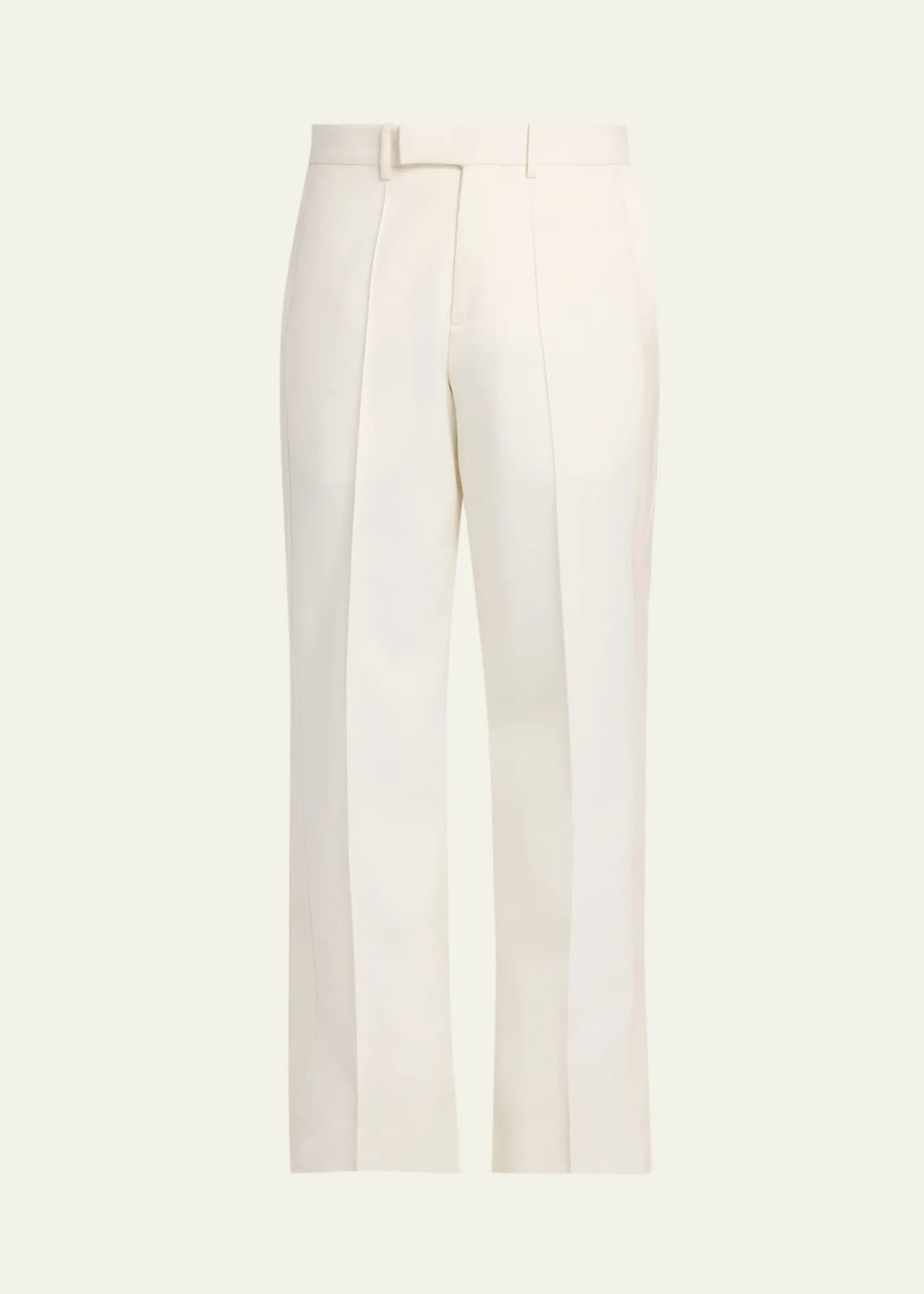 McQueenMen's Wool Pintuck-Pleated Wide-Leg Trousers