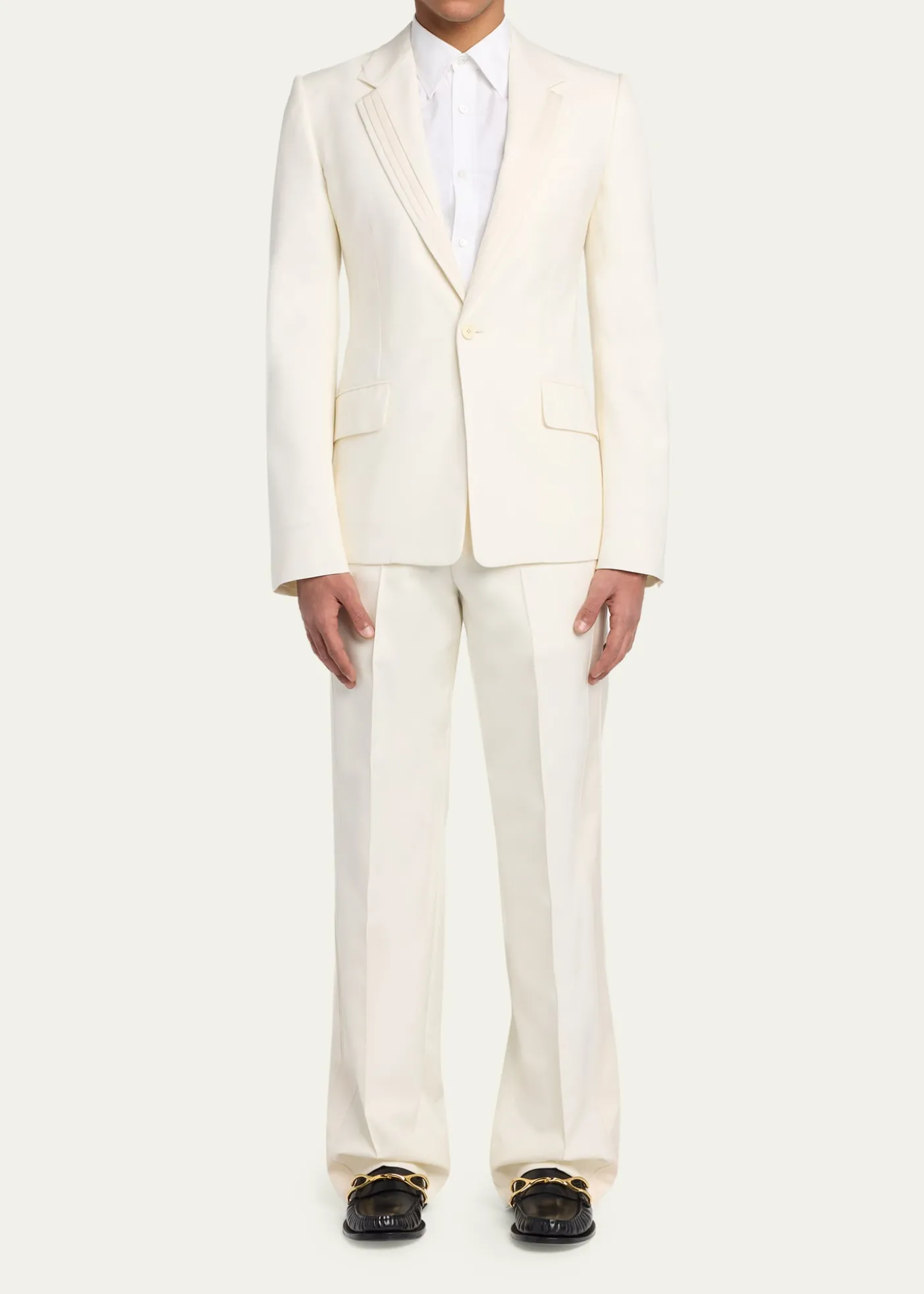 McQueenMen's Wool Pleated-Lapel Single-Breasted Dinner Jacket