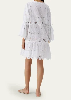 Melissa OdabashMay Eyelet Embroidered Kaftan Coverup