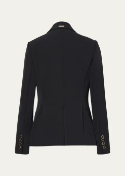 MillyAvery Single-Button Cady Blazer