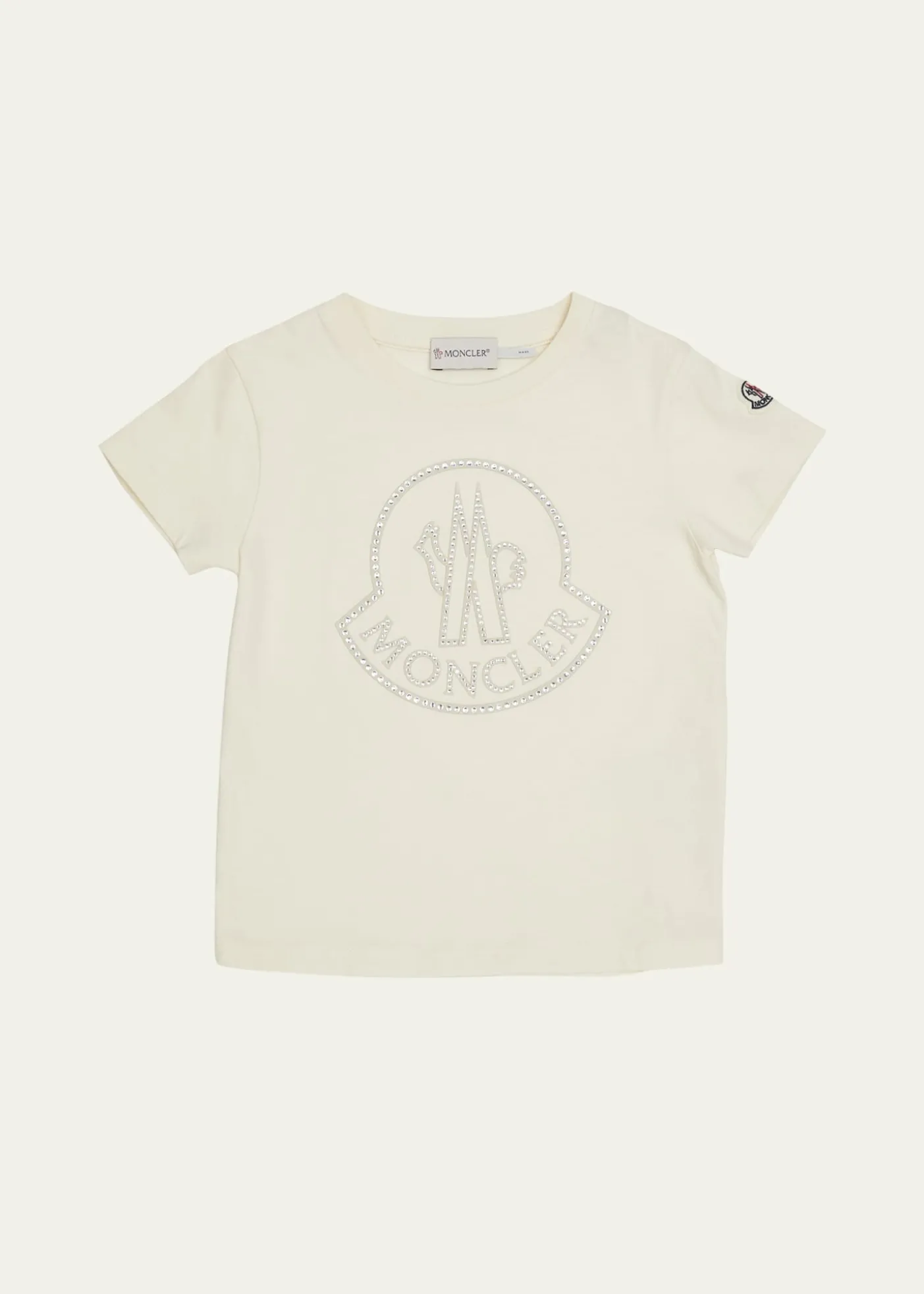 Moncler Girl's Embellished Bell Logo T-Shirt, Size 4-6