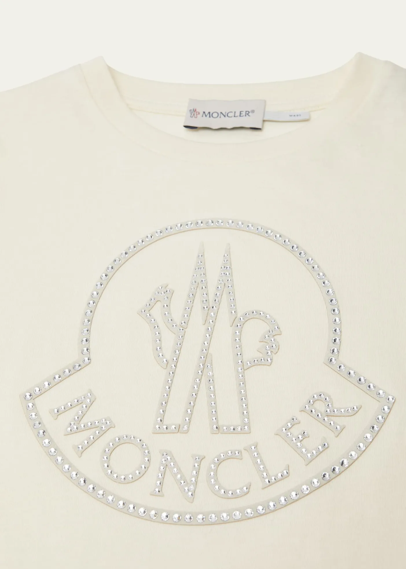 Moncler Girl's Embellished Bell Logo T-Shirt, Size 4-6