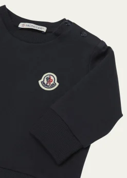 MonclerBoy's Logo Sweatshirt and Pants Set, Size 3M-3