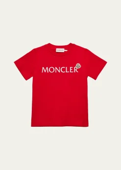 MonclerBoy's Logo-Print Short-Sleeve Cotton T-Shirt, Size 4-6
