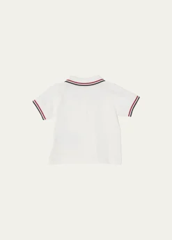 MonclerBoy's Tricolor-Trim Short-Sleeve Polo Shirt, Size 6M-3