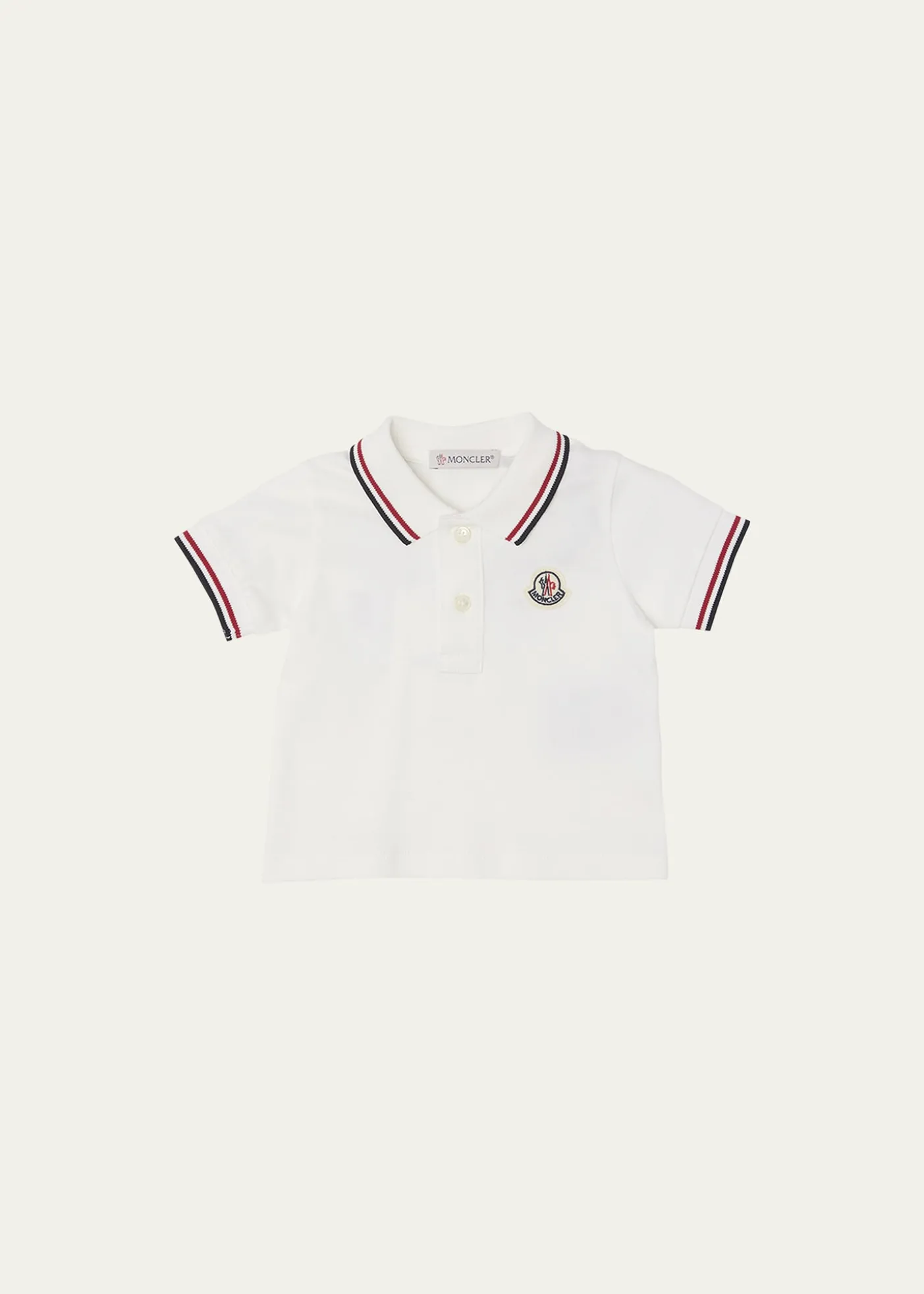 MonclerBoy's Tricolor-Trim Short-Sleeve Polo Shirt, Size 6M-3
