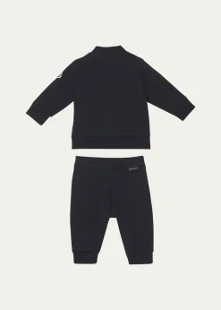 MonclerBoy's Tri-Stripe Two-Piece Set, Size 3M-3