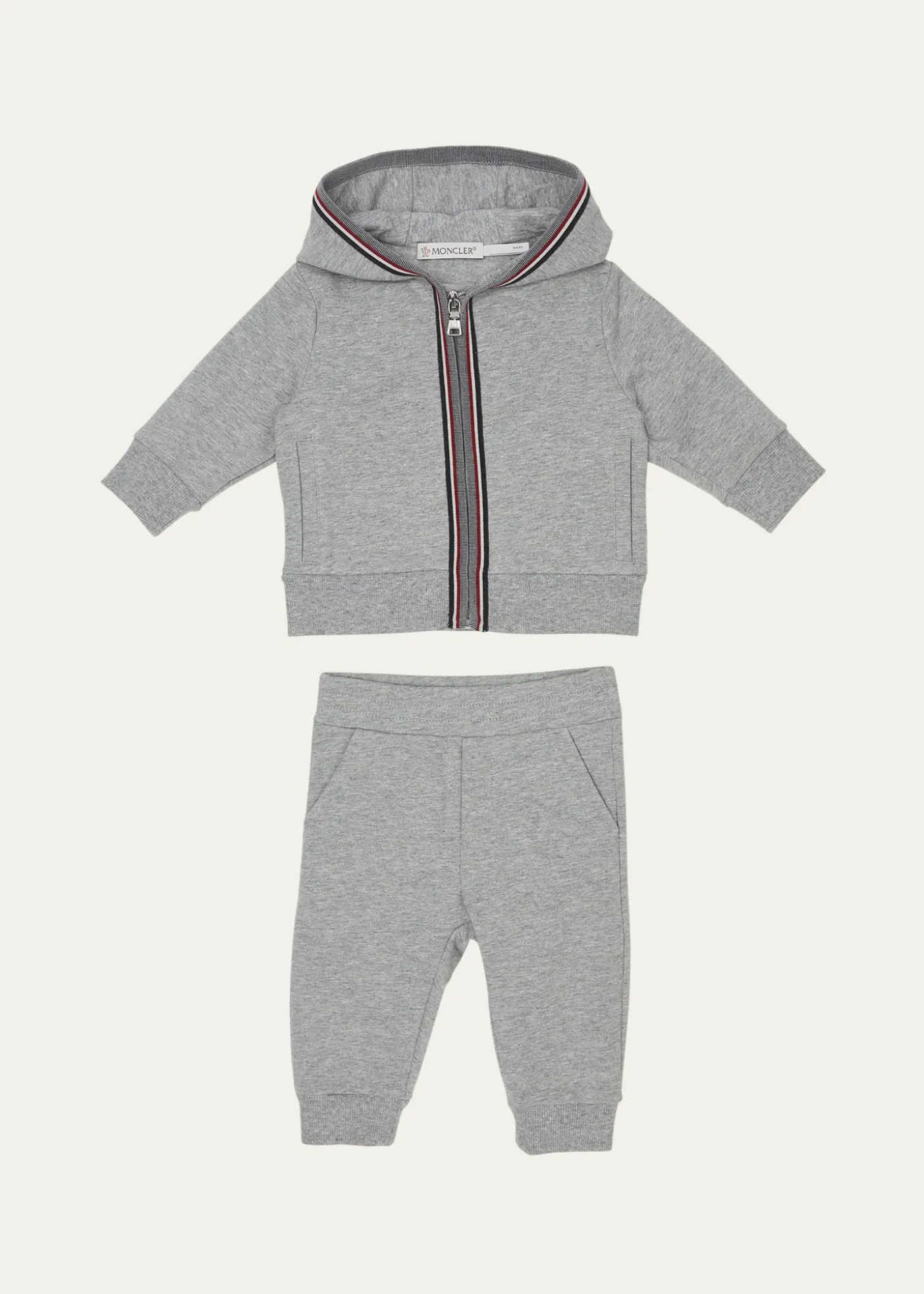 MonclerBoy's Two-Piece Tri-Stripe Hoodie & Sweatpants Set, Size 6M-3