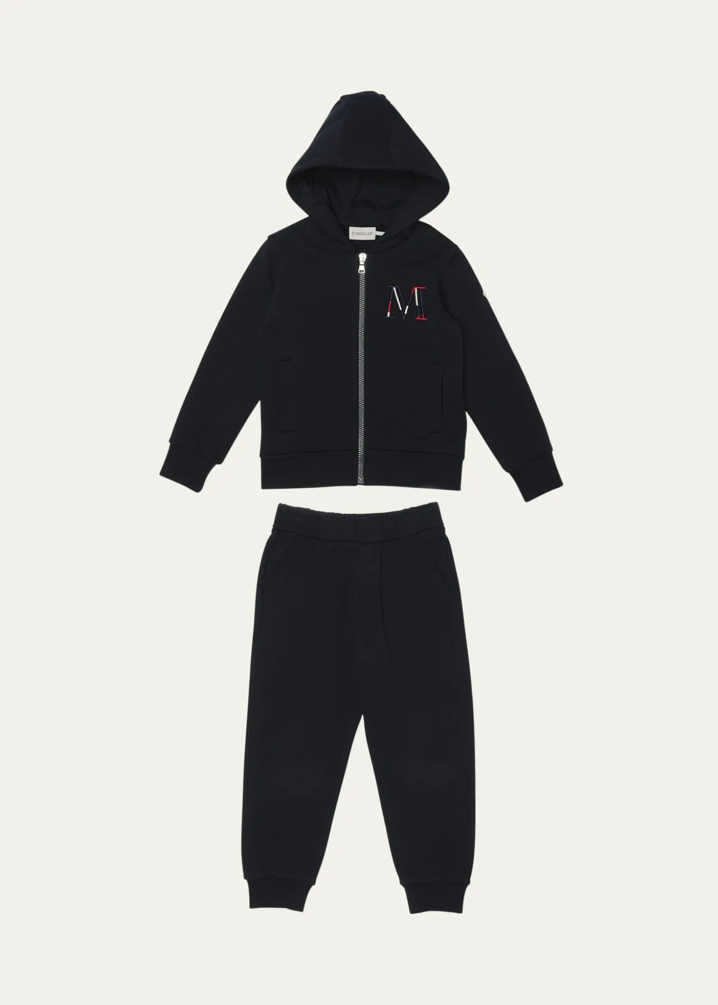 MonclerBoy's Embroidered M Hoodie & Joggers, Size 4-6