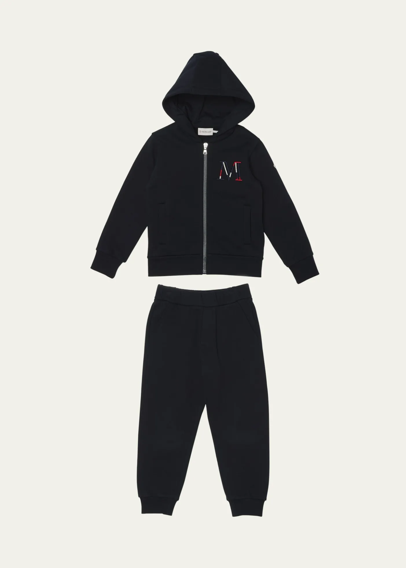 MonclerBoy's Embroidered M Hoodie & Joggers, Size 8-10