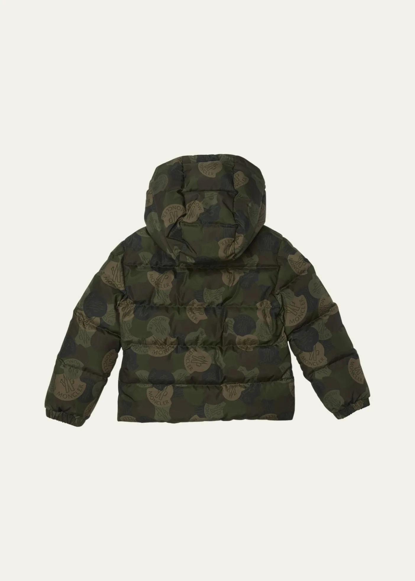 MonclerBoy's Escer Camo Logo-Print Puffer Jacket, Size 8-10