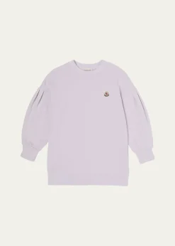 MonclerGirl's Cotton Fleece Logo-Patch Dress, Size 4-6