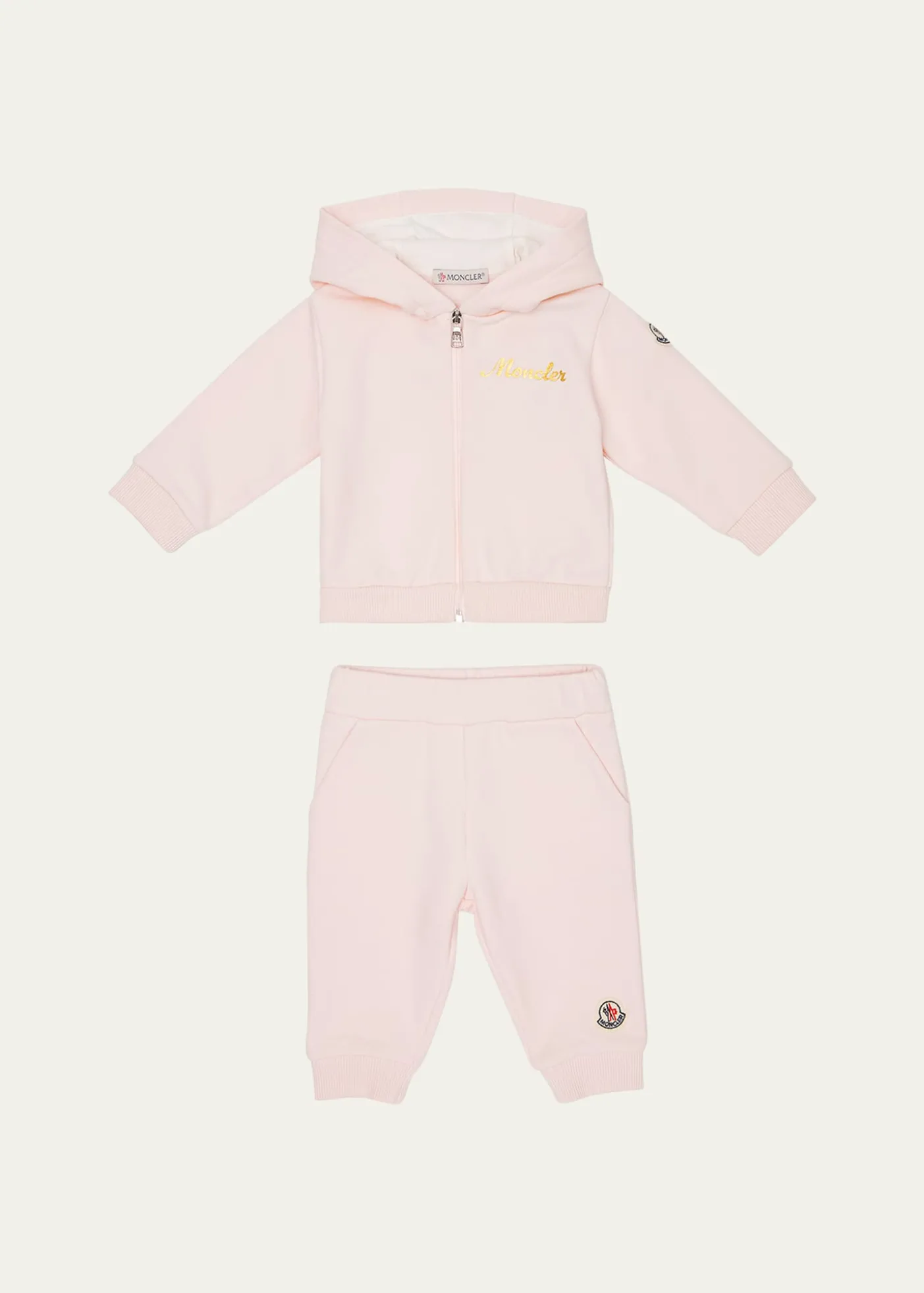 MonclerGirl's Gold Logo-Print Two-Piece Set, Size 6M-3