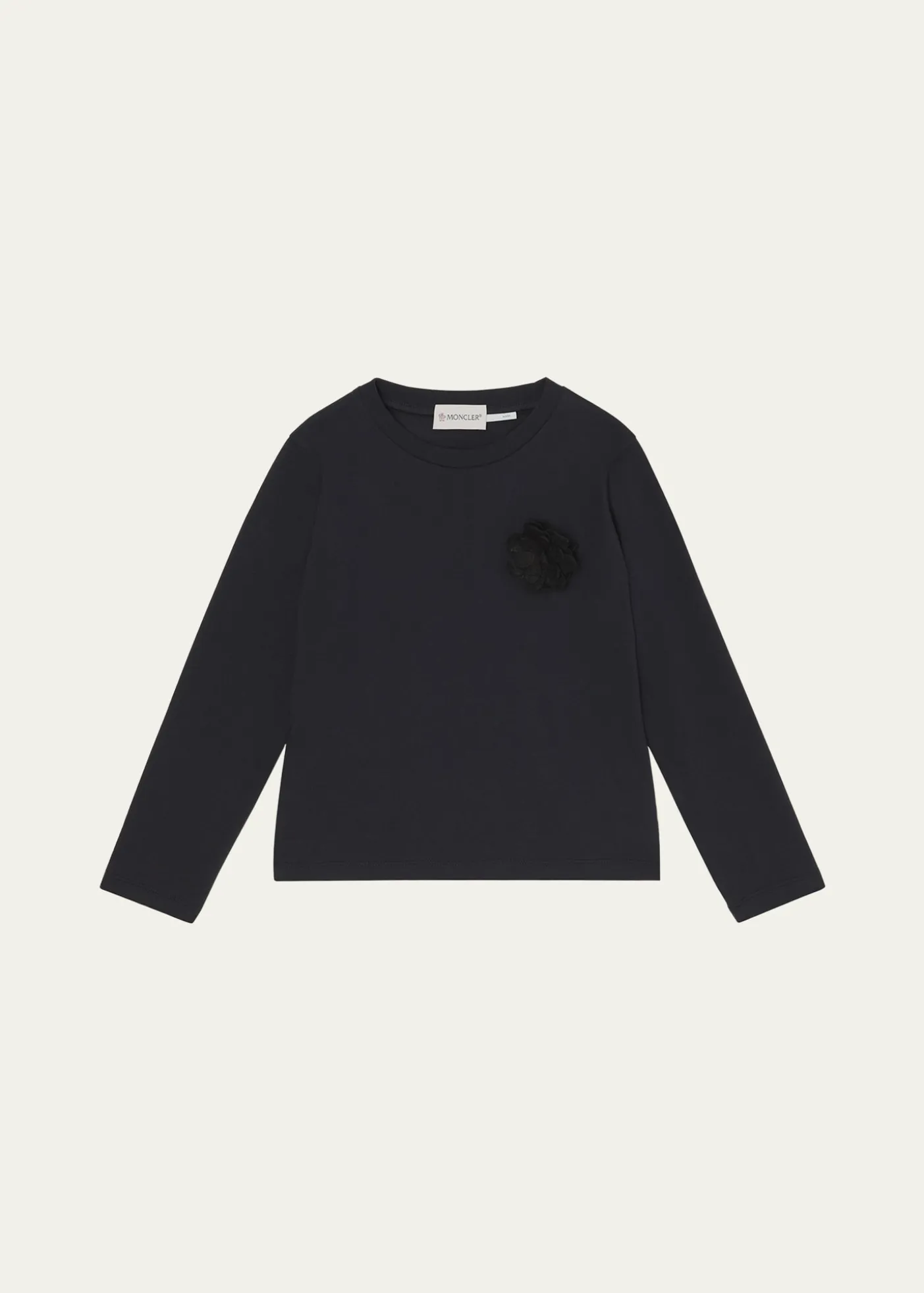 MonclerGirl's 3D Flower Long-Sleeve T-Shirt, Size 4-6