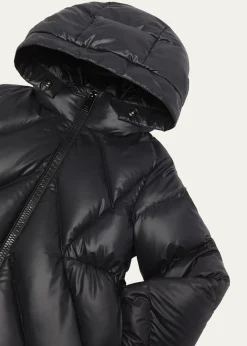 MonclerGirl's Domas Shearling Hooded Down Jacket, Size 8-10