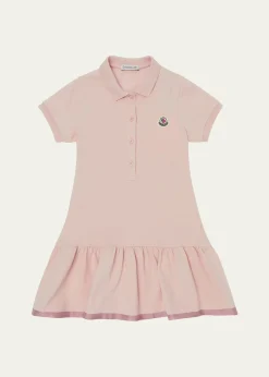 MonclerGirl's Drop-Waist Short-Sleeve Polo Dress, Size 8A-10A