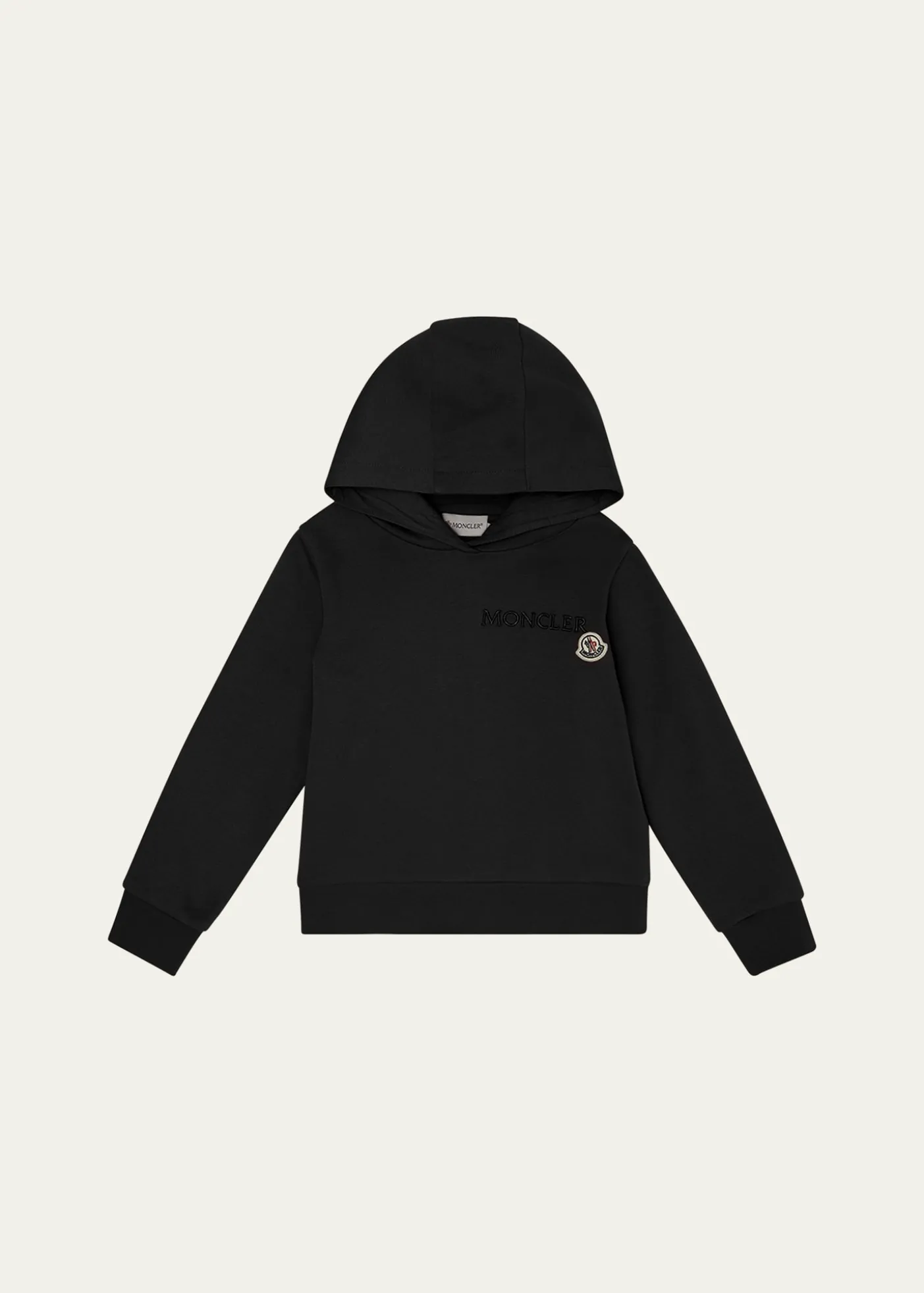 MonclerGirl's Embroidered Logo Patch Hoodie, Size 12-14