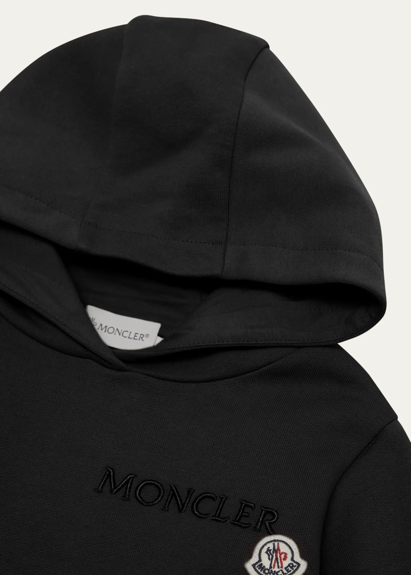 MonclerGirl's Embroidered Logo Patch Hoodie, Size 12-14