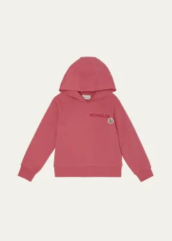 MonclerGirl's Embroidered Logo Patch Hoodie, Size 12-14