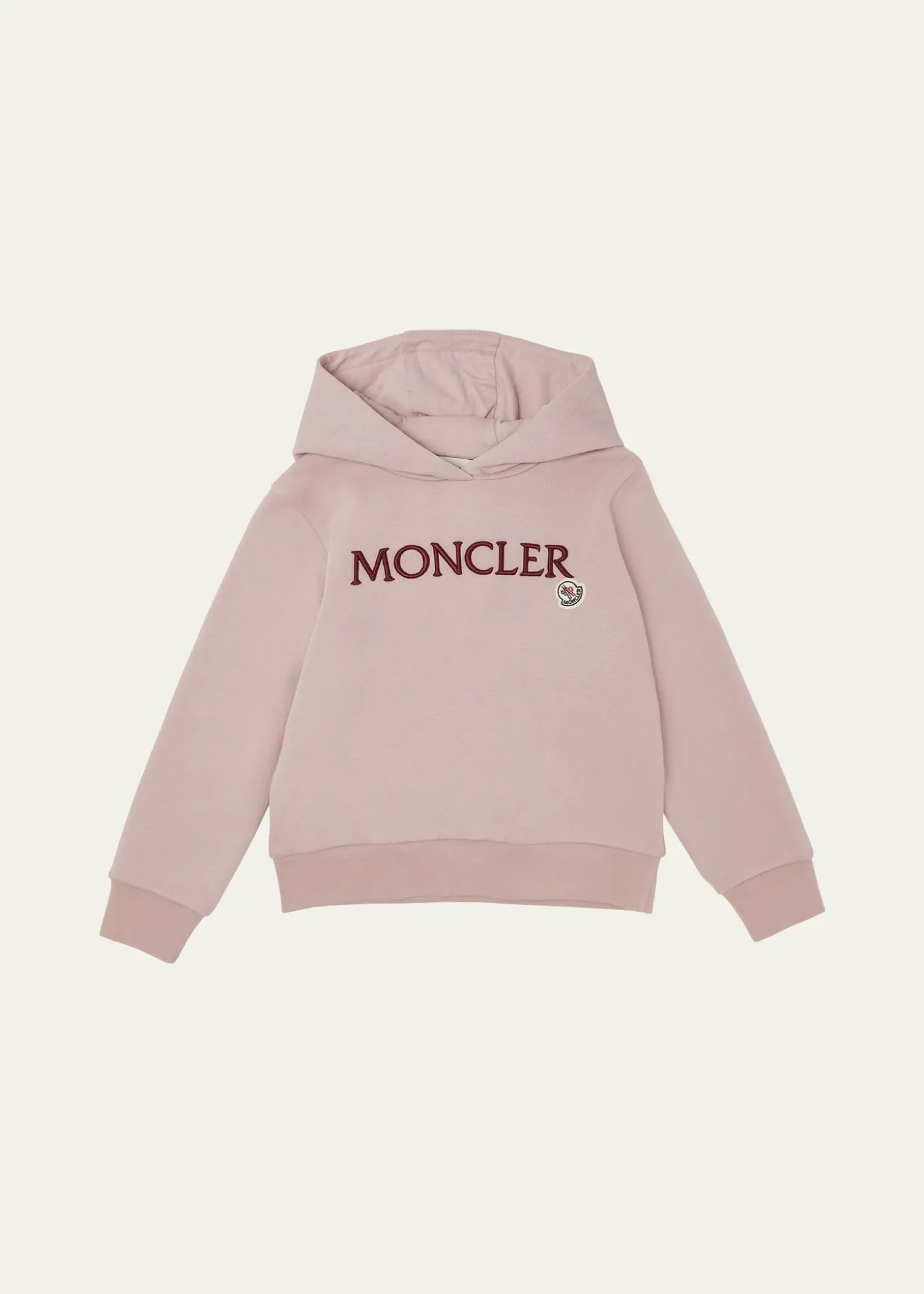 Moncler Girl's Embroidered Logo-Print Hoodie, Size 8-14