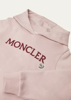 Moncler Girl's Embroidered Logo-Print Hoodie, Size 8-14