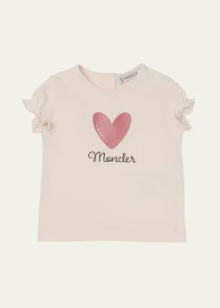 MonclerGirl's Heart Logo-Print Short-Sleeve T-Shirt, Size 6M-3