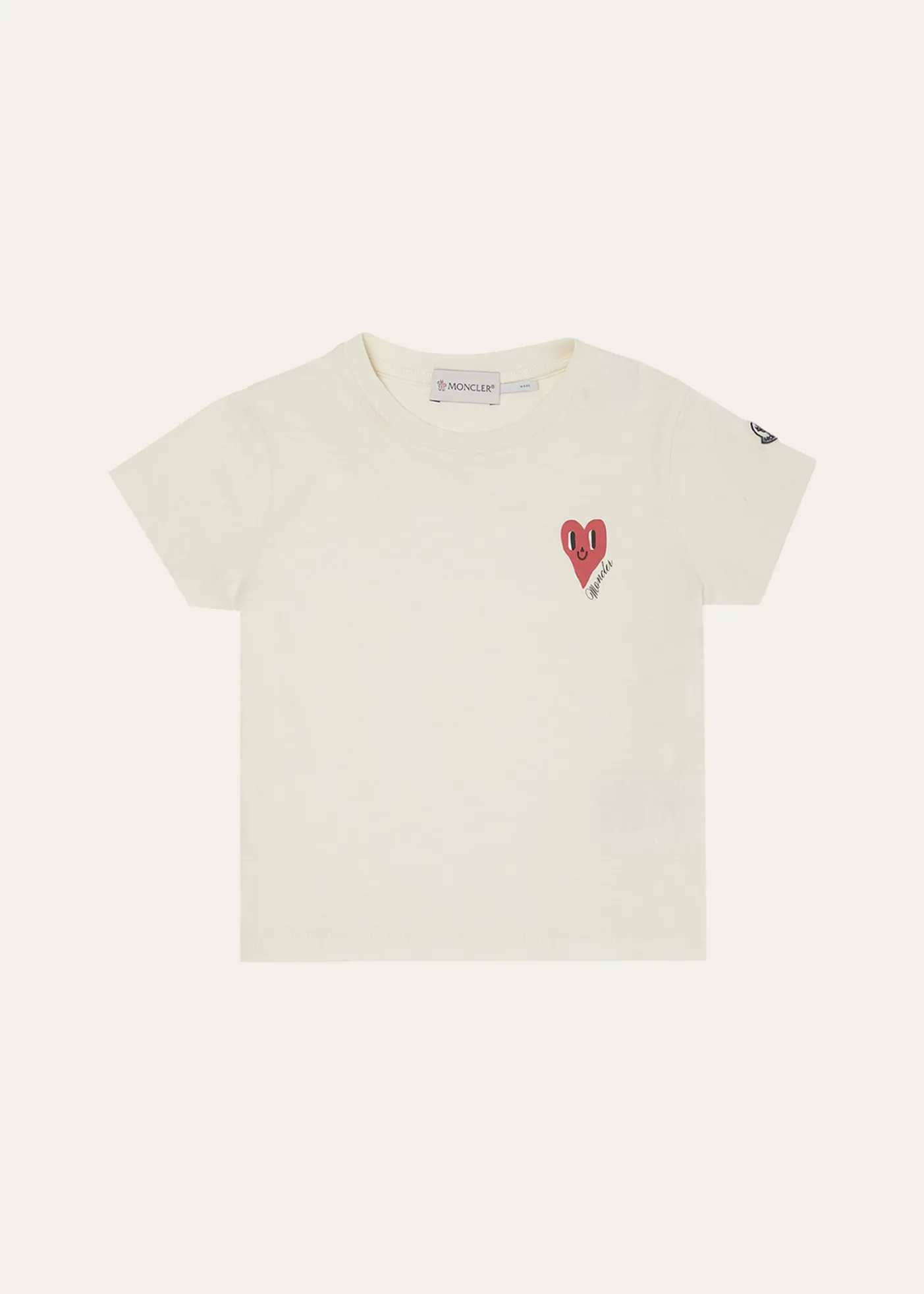 MonclerGirl's Heart Logo-Print Short-Sleeve T-Shirt, Size 12-14