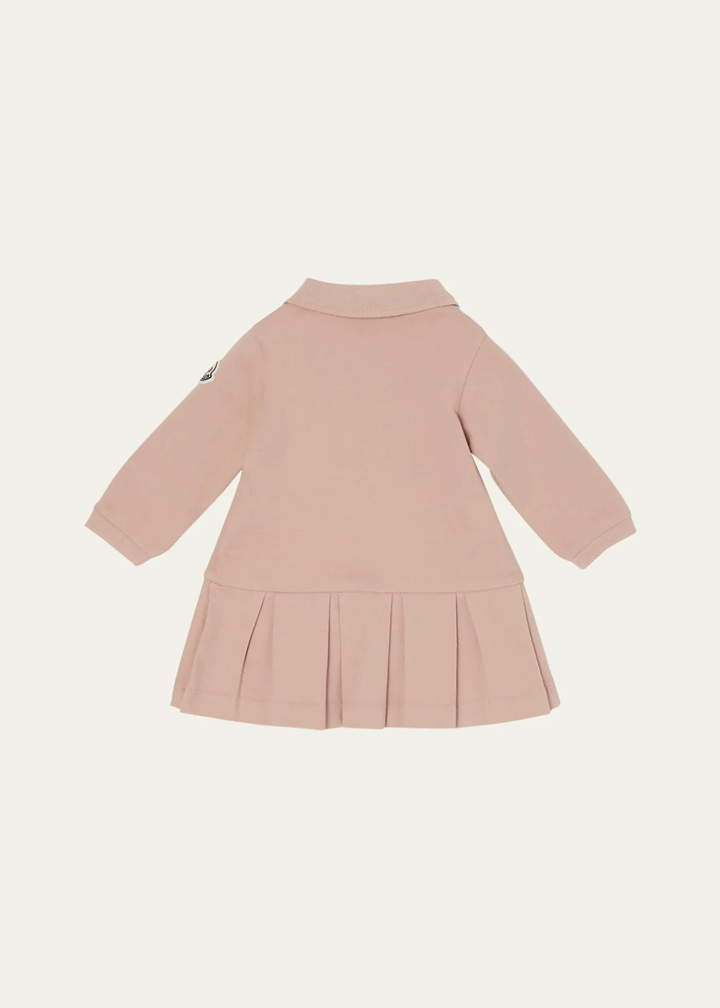 MonclerGirl's Long-Sleeve Pleated-Skirt Polo Dress, Size 12M-3