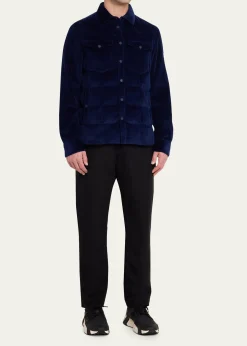 Moncler GrenobleMen's Snap-Front Shirt Jacket