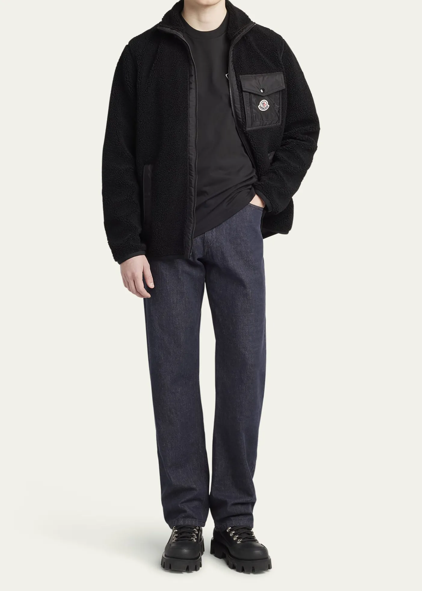 MonclerMen's Teddy Boucle Full-Zip Jacket