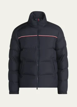 MonclerMen's Bouvaque Tricolor-Trim Down Jacket