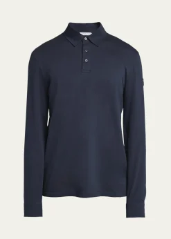 MonclerMen's Cashmere Long-Sleeve Polo Shirt