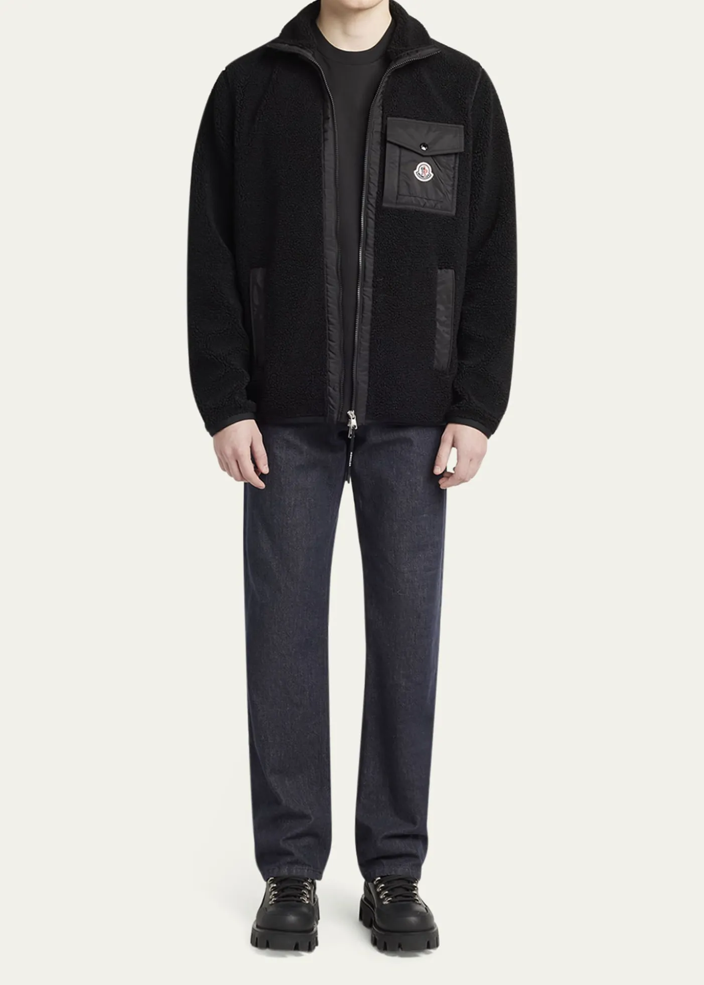 MonclerMen's Check Logo Graphic T-Shirt